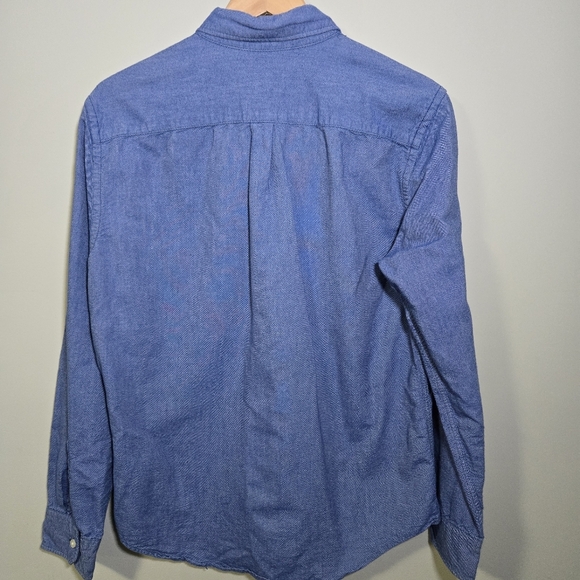 American Eagle Outfitters Classic Fit Men's Blue Medium Button-Down Shirt - Picture 2 of 10